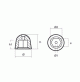 Sidepower - Sleipner propeller nut SE130/170 - SP240/285 fits SE130 - 49mm-1.93" - original part number: 201180 - 02480 - Tecnoseal